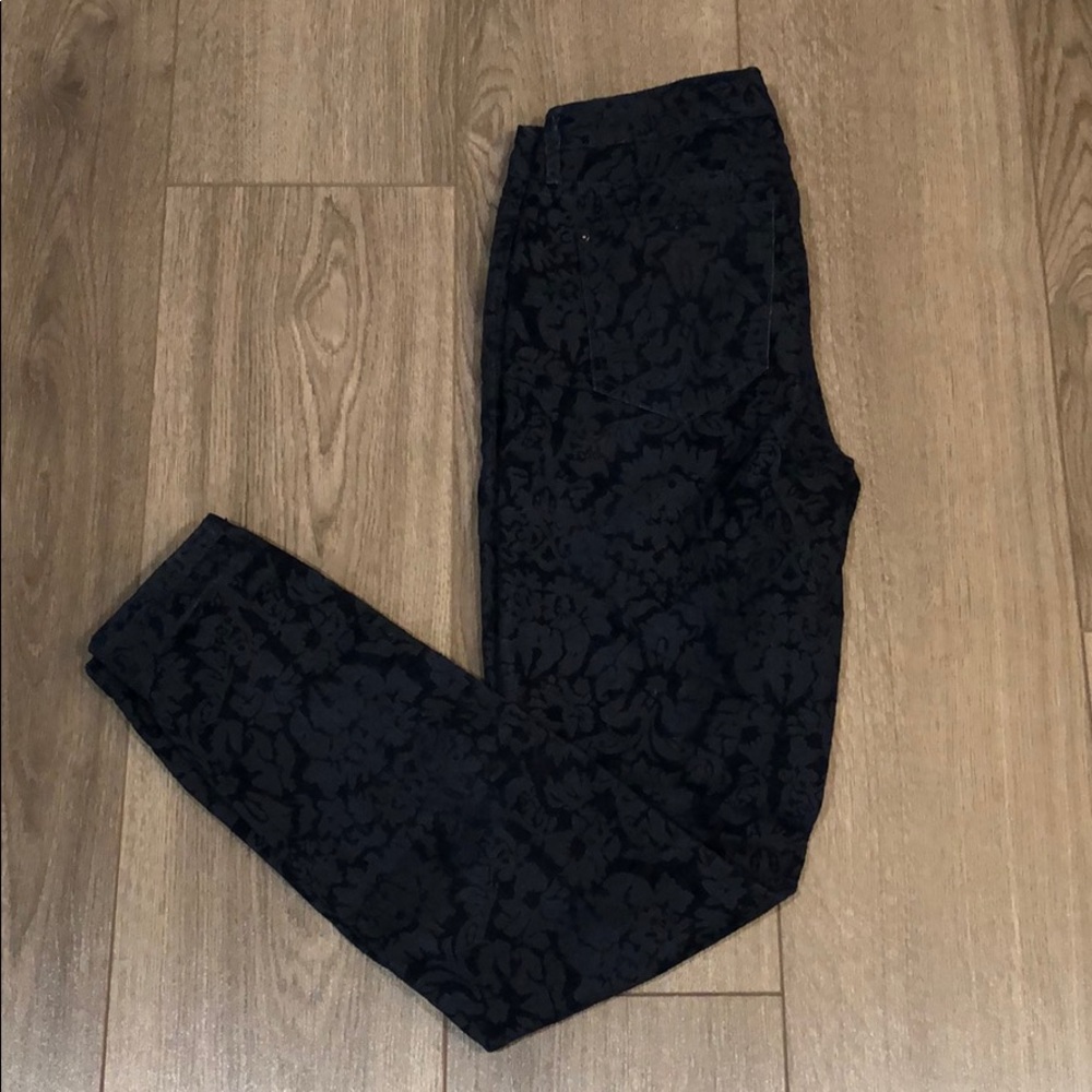 Velvet pattern pants